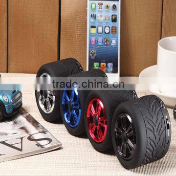 2015 New tire bluetoot speaker with handsfree line in TF card