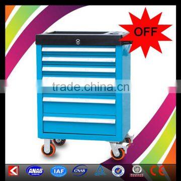 China 6,7 drawers with wheels metal tool cabinet