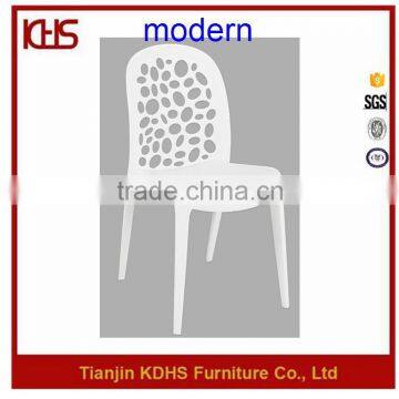 new 2016 designer oem hole in seat modern plastic dining chair