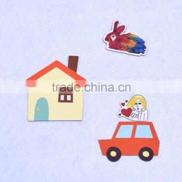 Guangzhou factory custom cheap paper fridge magnets with cute design