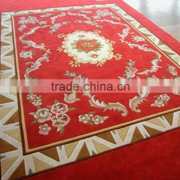 Handmade area rugs with classic red design used corridor and loddy