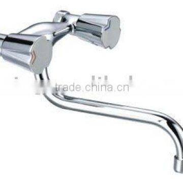 double handle mural kitchen mixer