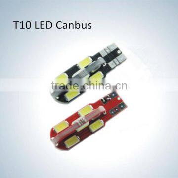 Bonjour 2014 new red pcb 12smd led w5w canbus 5630 t10 wedge led