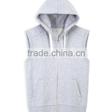 Mens 100% Cotton Plain White Short Sleeve Pullover Hoodie photo-4