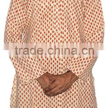 Cotton Hand Block Print Long Kurta from Jaipur