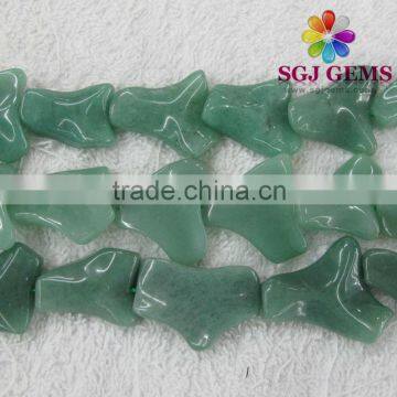 Designer shape Green Aventurine Fancy shape agate beads