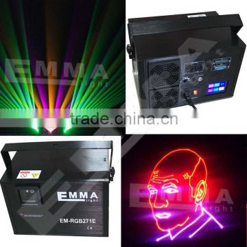 5000mW Laser light show system analog modulation 5W FULL COLOR RGB Grating ILDA DMX DJ Stage Laser Light 635nm 40KKPS Scanner SD