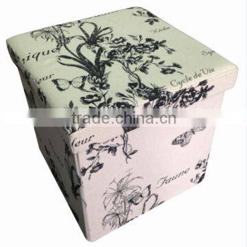 Butterfly Foldable Storage Ottoman,Linen Look