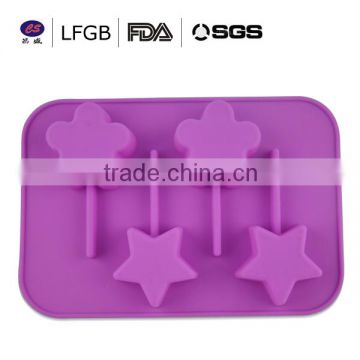 2014 new design professional customized star shape Silicone Ice cube Tray