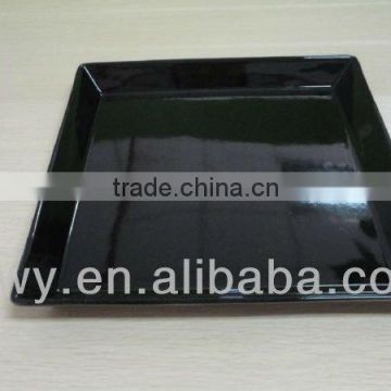 YT- porcelain and ceramic black disposable square plate