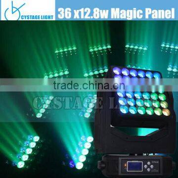 36X12.8W Quad RGBW 4 IN 1 Magic Matrix Pannel Moving Head
