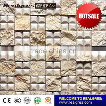 Made in Foshan China Professional Design brown natural stone mosaics wall tiles