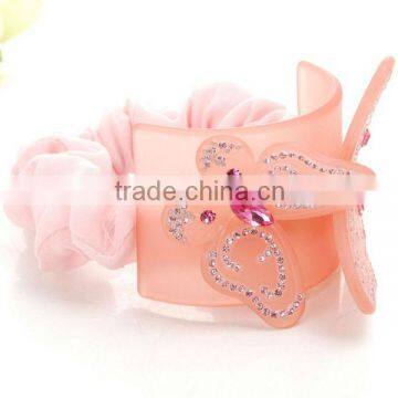 rhinestone decorated elastic hair bands (ponytail holder)