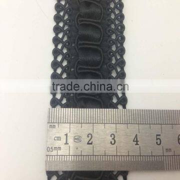 sewing craft black satin ribbon braid lace trim