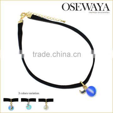 lady fashion space theme crystal pendant choker osewaya no moq