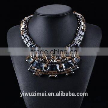 Fashion Crystal Choker Chunky Statement Bib Chain Necklace Pendant Jewelry photo-6