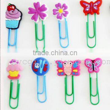 PVC soft plastic paper clips 3 d paper clip doll cartoon glue bookmarks