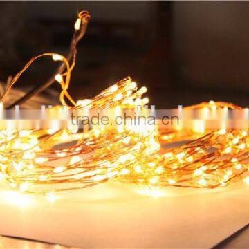 33Ft Copper LED Strings 100 LEDs Starry LED Lights LED String Light Festival Decorative LED String Lights With 5V Power Adapter