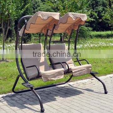 Outdoor hanging swing chair, two seat garden swing seats uk