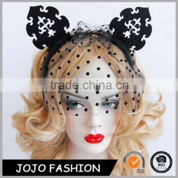 Sexy Lace dot rabbit ear girl custom hair headband for party night club bar