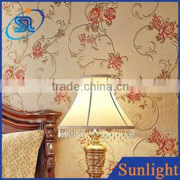 Romantic 3D wedding room wallpaper non-woven wallpaper korean wallpaper