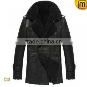 Mens Black Sheepskin Winter Coat