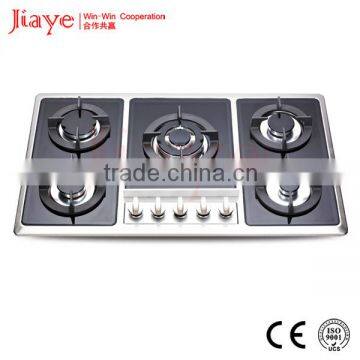 beautiful design stainless and glass panel gas built in hob JY-SG5035