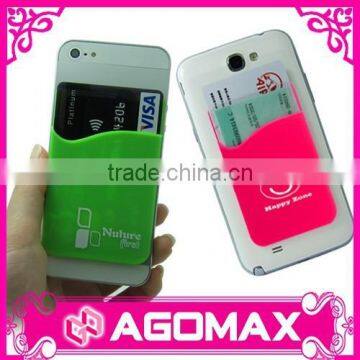 Factory direct sell cheap silicone mobile phone card wallet for iphone 6s