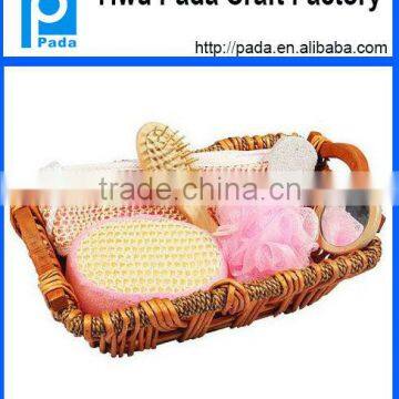 Household natural bath set grass basket