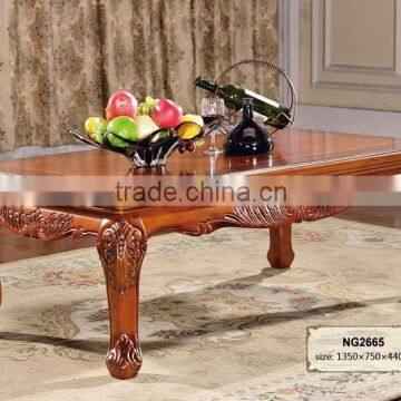 Wooden tea table design high class large rectangular coffee tables (NG2665)