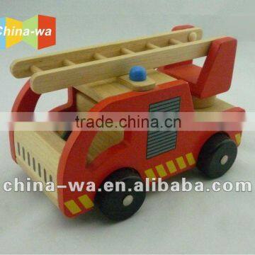 wooden elegant fire truck toy for children pretendplay