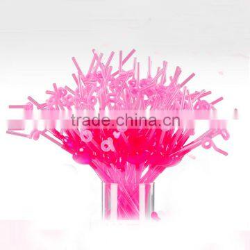 DIY novelty crazy plastic straws flexible and straight heart drinking straws