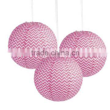 PINK CHEVRON 12" Chinese Paper Lantern for Wedding Decoration Birthday Party