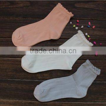 girls pointelle heathered socks