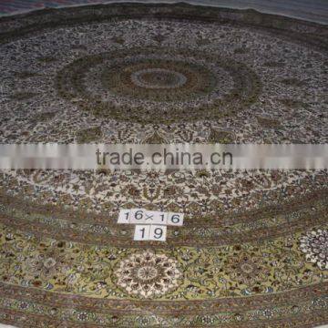 dinning room carpet,handmade round silk carpet,luxury dinning room persian silk rug,easy to clean