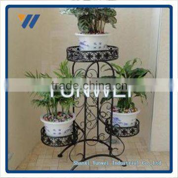 Folding Corner Bakers Rack Four Shelves - Black Wrought Iron Corner Shelf photo-5
