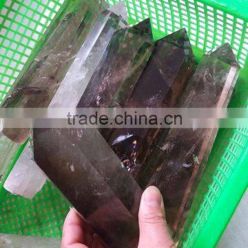 Large Natural Rock Smoky Quartz Crystal Point photo-4