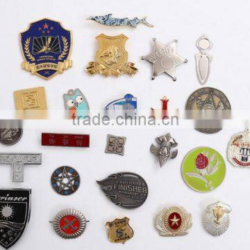 high quality well design cool medal shape soft pvc pin