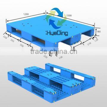 High quality Durable Plastic Pallet with 3 runners for Sale 1500x1200 mm