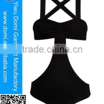 The latest cross connection black bandage bikini swimwear