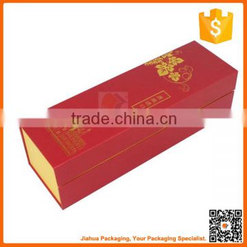 red customized paper wine carton packaging box