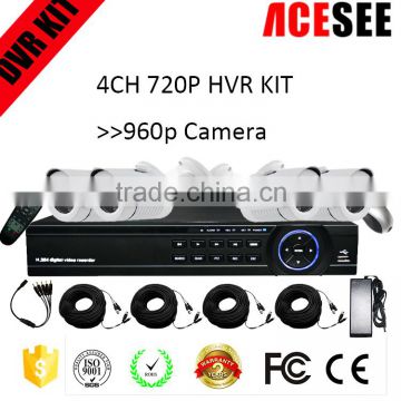 2015 new products 4CH tribrid dvr&960P hd ahd camera cctv camera system