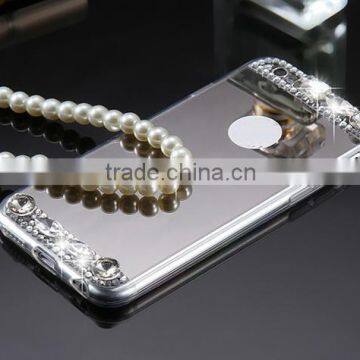 Mirror Luury Diamond Rhinestone TPU Case for IPhone 5 6 6s Plus Soft Silicone Thin Protective Back Cover for Samsung Galaxy S6 photo-3