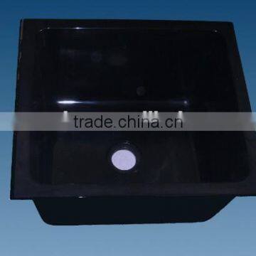 Acylic Solid Surface Black Royal Kitchen Sinks,artificial Stone Double Kitchen Sink ,resin Stone Sink photo-4