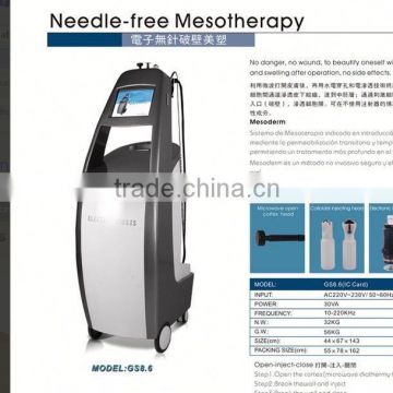 New product GS8.6needle-free mesotherapy /no needle machine /anti-wrinkle beauty machine