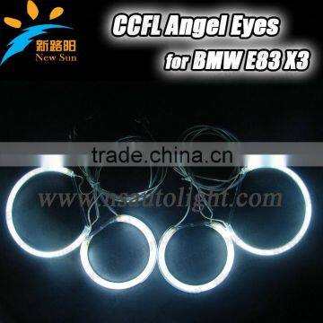 Good quality E83 X3 CCFL angel eyes for BMW angel eyes ring 131mm& 96mm semi circle car headlight angel eyes