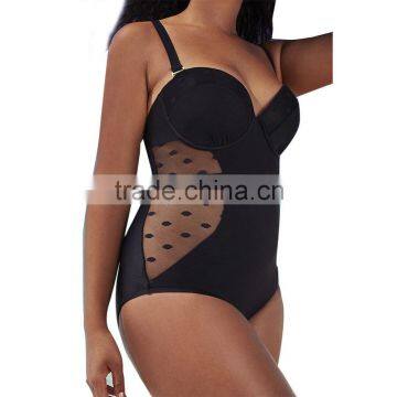 Black Sexy Hollow Out Spot Plus Size Bikini for Fat Women MK-KF598 photo-4