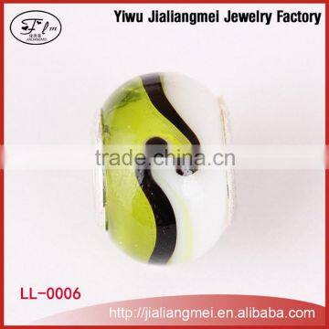 2015 manufacturer glass beads metal bracelet beads loose crystal beads for bracelet