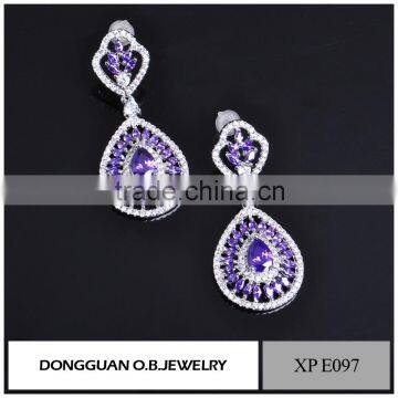 Fashion imitation jewellery/brass earring jewelry hanging stud earrings