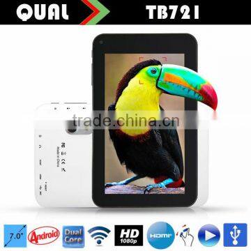 2014! 7 inch tablet pc with usb port 1.3G Hz HDMI tablet 1080P 0.3MP/0.3MP Android 4.2